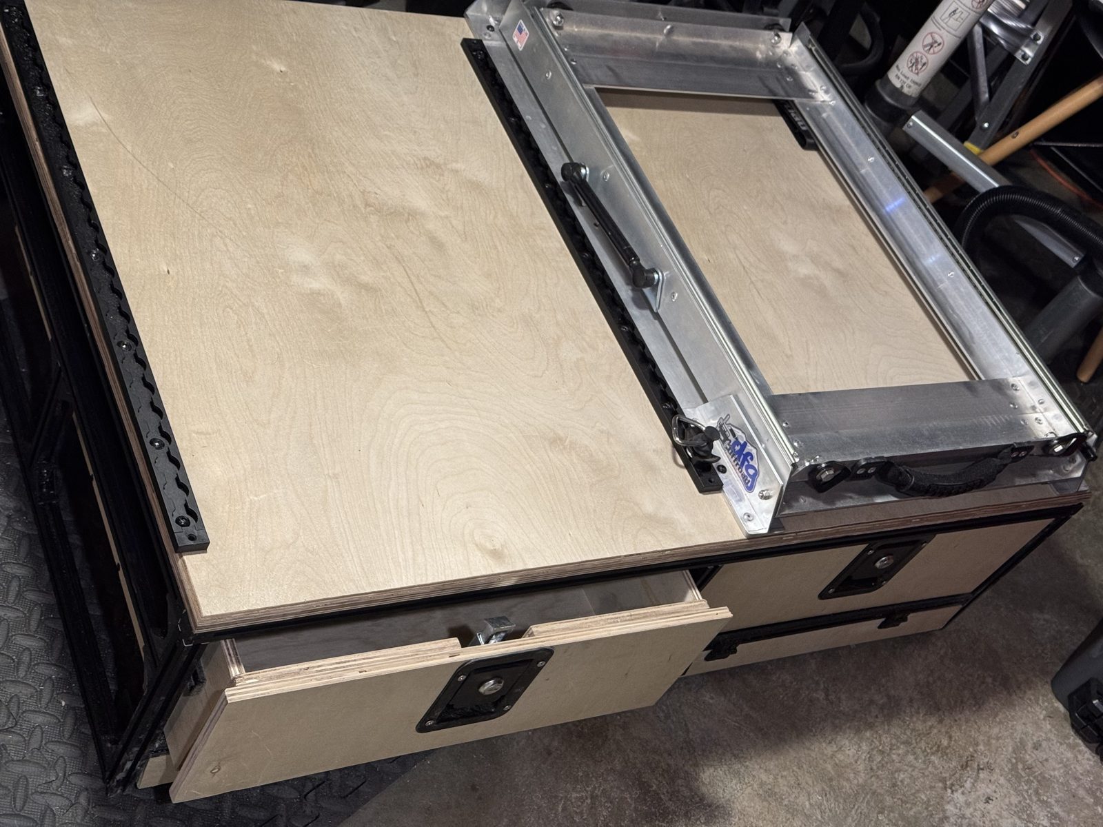Fronts on, top panel test fit, before coating