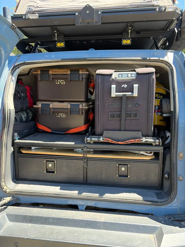The Duck Gear drawer system in an FJ Cruiser