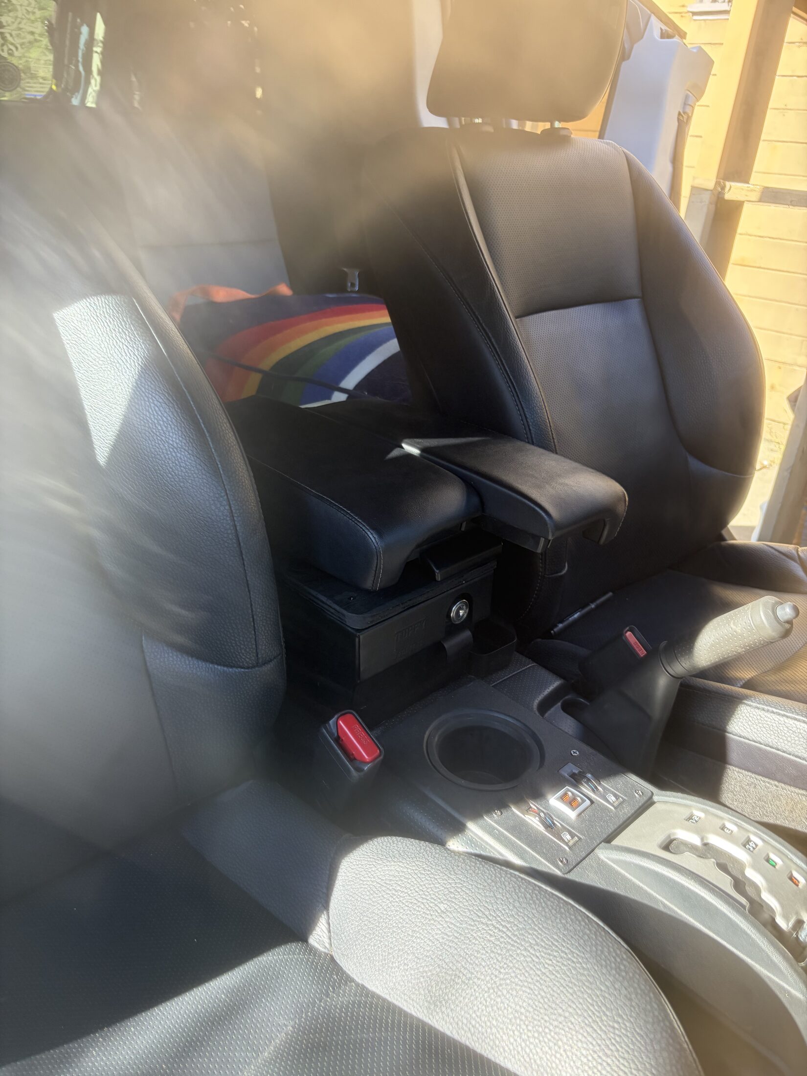 The GX460 seats installed in the FJ, from the open driver door