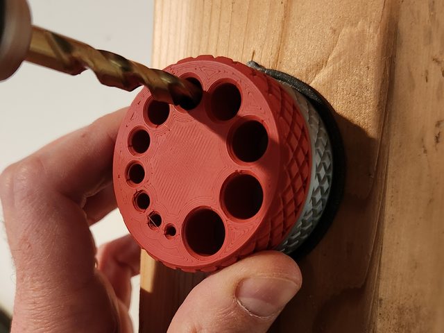 Drill guide with dust catcher, the creator's preview image