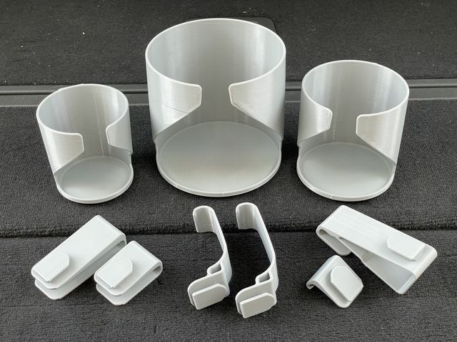 Modular cup holders and clips for Rivian, the creator's preview image