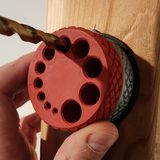 Drill guide with dust catcher, preview from the creator's page
