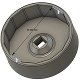 Oil filter cap wrench (64mm), preview from the creator's page
